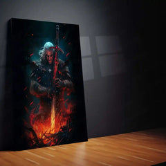 The Witcher Metal Frame | Geralt of Rivia Wall Art | Premium HD Metal Poster