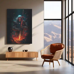 The Witcher Metal Frame | Geralt of Rivia Wall Art | Premium HD Metal Poster