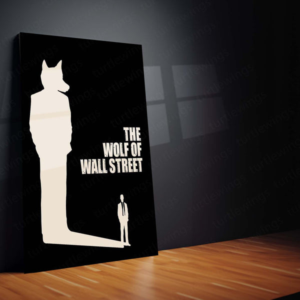Movies & Series Metal Poster | The Wolf of Wall Street – Minimalist Wolf Silhouette Metal Poster | Movie-Inspired Wall Frame