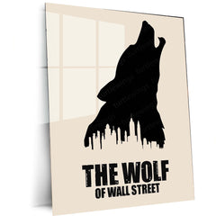 Movies & Series Metal Poster | The Wolf of Wall Street – Silhouette Cityscape Metal Poster | Movie-Inspired Wall Frame