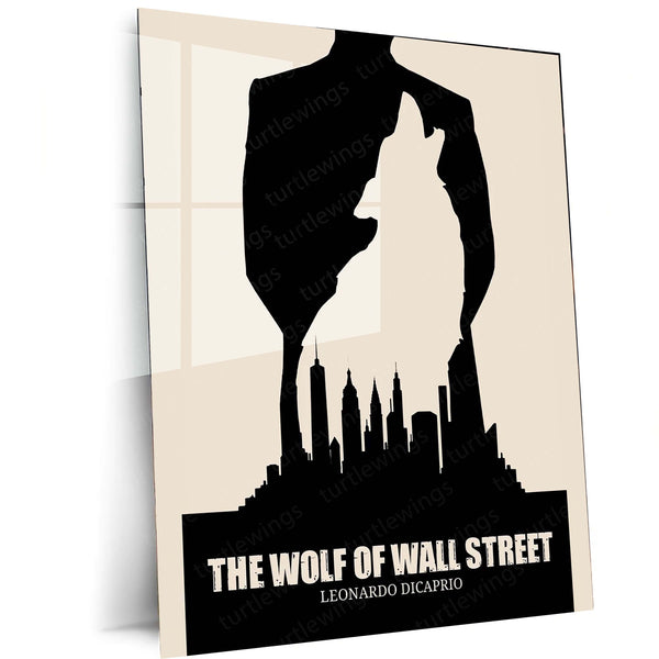 Movies & Series Metal Poster | The Wolf of Wall Street – Skyline Edition Metal Poster | Movie-Inspired Wall Frame