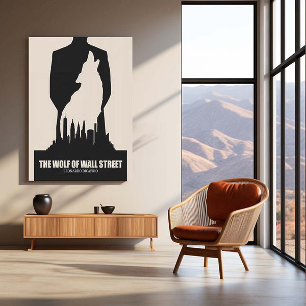 Movies & Series Metal Poster | The Wolf of Wall Street – Skyline Edition Metal Poster | Movie-Inspired Wall Frame