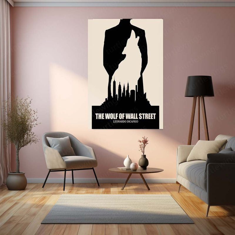 Movies & Series Metal Poster | The Wolf of Wall Street – Skyline Edition Metal Poster | Movie-Inspired Wall Frame