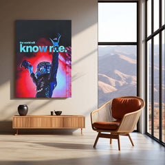 Quote Metal Poster | George Russell – The World Will Know Me Metal Frame Breakthrough Mentality & Future Champion Quote Wall Art | Formula 1 Aspiration Metal Poster