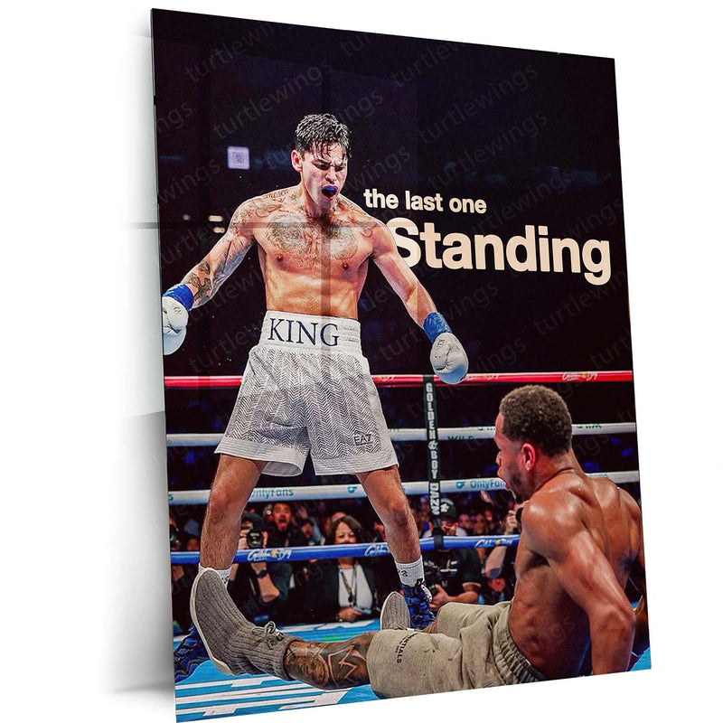 The Last One Standing – Grit & Resilience Motivational Metal Frame | Endurance Wall Art | Warrior Mindset Poster