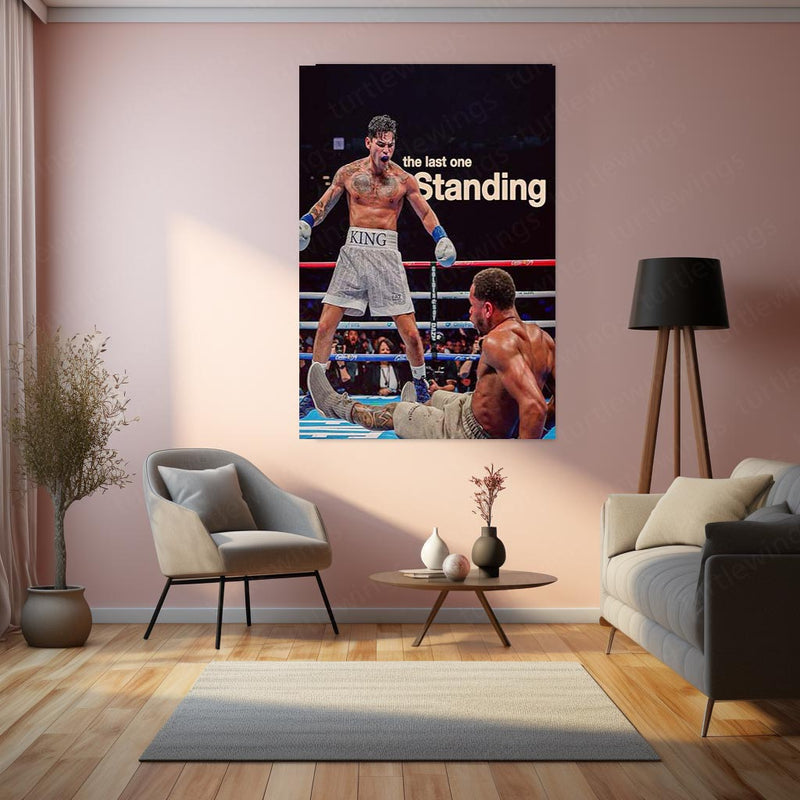 The Last One Standing – Grit & Resilience Motivational Metal Frame | Endurance Wall Art | Warrior Mindset Poster