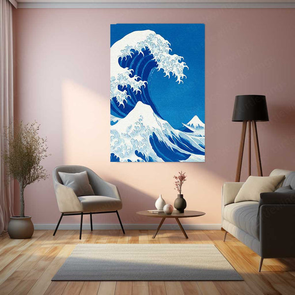 The Great Wave – Inspired by Hokusai Metal Poster | Japanese Art Wall Frame