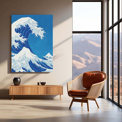 The Great Wave – Inspired by Hokusai Metal Poster | Japanese Art Wall Frame