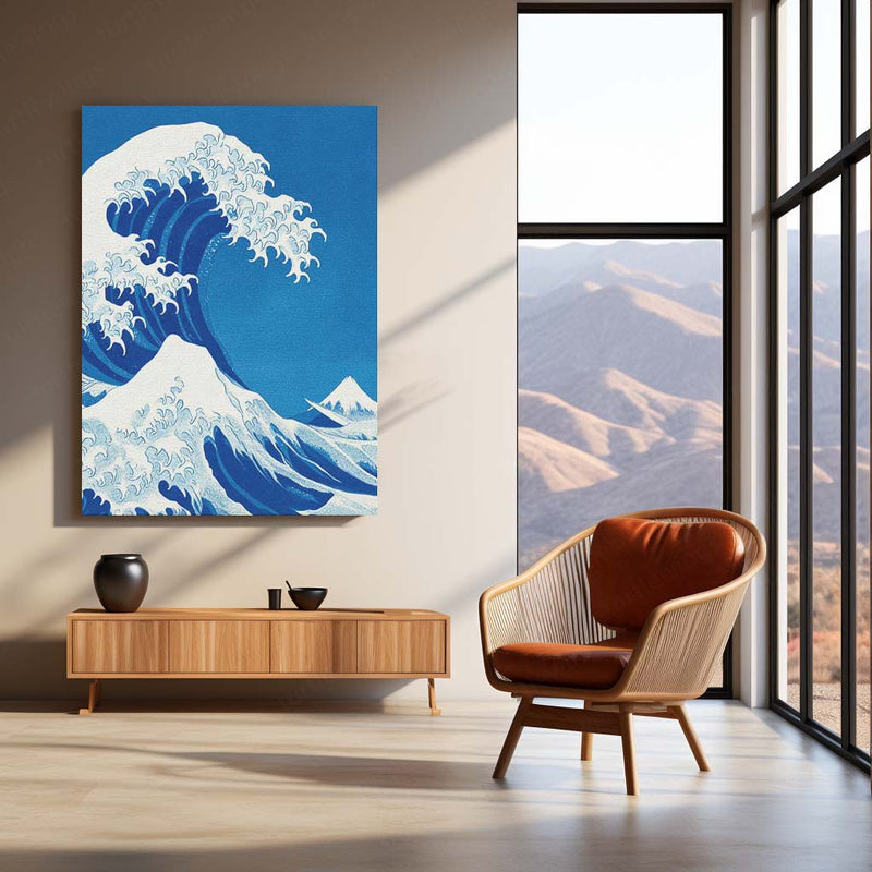 The Great Wave – Inspired by Hokusai Metal Poster | Japanese Art Wall Frame