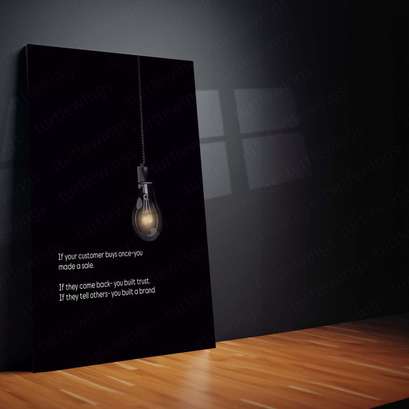 The Real Growth Cycle: Sale → Trust → Brand | Business Mindset Metal Frame | Entrepreneur Wall Art