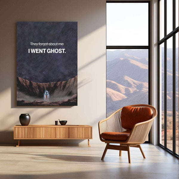 Anime Metal Poster | Goku “I Went Ghost” Motivational Metal Poster | Dragon Ball Anime Wall Art | Silent Grind & Comeback Mindset Metal Print