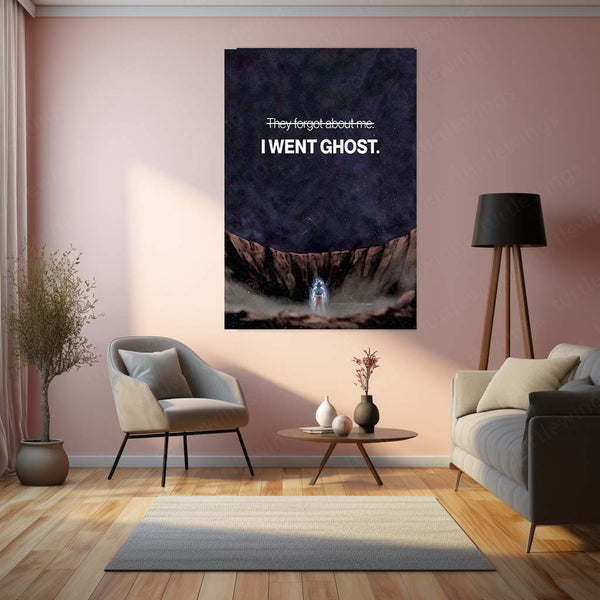 Anime Metal Poster | Goku “I Went Ghost” Motivational Metal Poster | Dragon Ball Anime Wall Art | Silent Grind & Comeback Mindset Metal Print