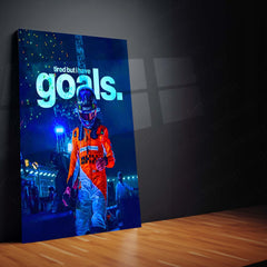 Quote Metal Poster | Lando Norris – Tired but Unstoppable Metal Frame Relentless Drive & Modern Racer Mindset Wall Art | High-Performance Motivation Metal Poster