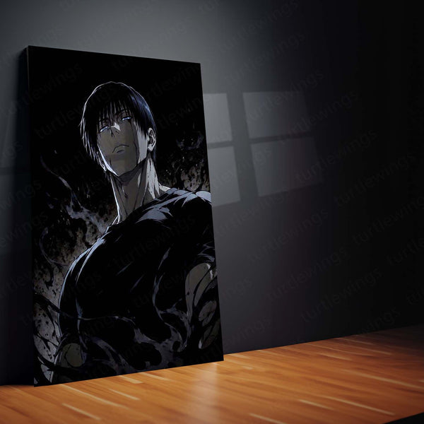 Toji Fushiguro Phantom Strength Metal Poster | Dark Anime Wall Art | Jujutsu Kaisen Inspired