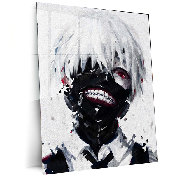 Anime Metal Poster | Tokyo Ghoul Metal Poster Collection | Dark Anime Wall Frame Décor