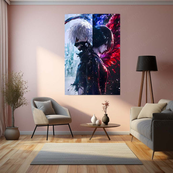Anime Metal Poster | Tokyo Ghoul Metal Poster Collection | Dark Anime Wall Frame Décor 04