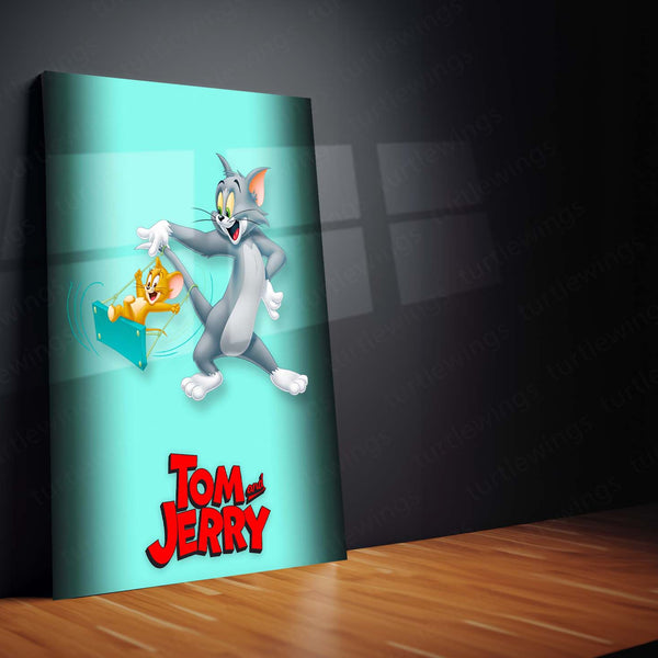 Tom and Jerry – Classic Cartoon Chase Metal Frame - TURTLEWINGS 