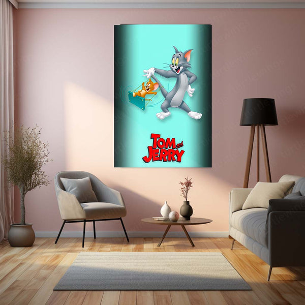 Tom and Jerry – Classic Cartoon Chase Metal Frame - TURTLEWINGS 