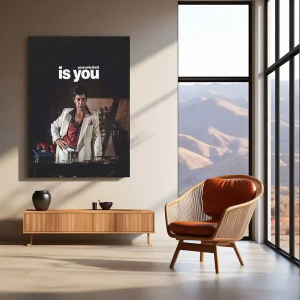 Quote Metal Poster | Tony Montana – Your Only Limit Is You | Power Mindset Metal Poster - TURTLEWINGS 