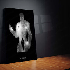 Tony Stark – The Genius Behind Iron Man Metal Poster | Marvel Superhero Wall Frame