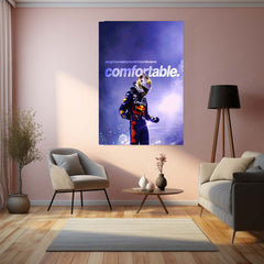 Quote Metal Poster | Max Verstappen – Too Much Potential Metal Frame Uncomfortable Growth & Champion Mentality Wall Art | High-Pressure Success Quote Metal Poster