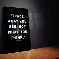 Stock Market Metal Poster | Trade What You See Metal Poster | Trading Psychology Wall Art | Stock Market Motivation Frame | Trader Mindset Decor - TURTLEWINGS 