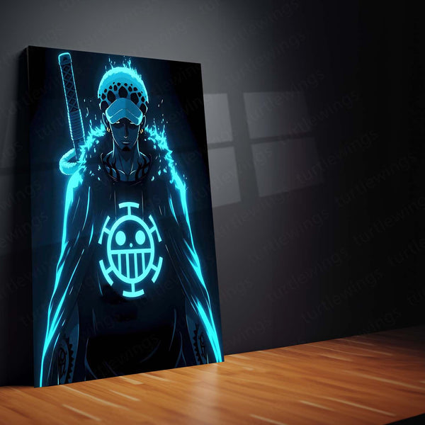 Anime Metal Poster | Trafalgar Law – Surgeon of Death Glow Edition Metal Poster | One Piece Anime Wall Frame