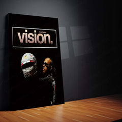 Quote Metal Poster | Lewis Hamilton – Trust Your Vision Metal Frame Unshakeable Belief & Elite Focus Wall Art | Championship Mindset Quote Metal Poster