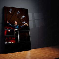 Quote Metal Poster | Lando Norris – Try. Fail. Learn. Win. Metal Frame Relentless Growth & Champion Mindset Wall Art | Performance Discipline Quote Metal Poster