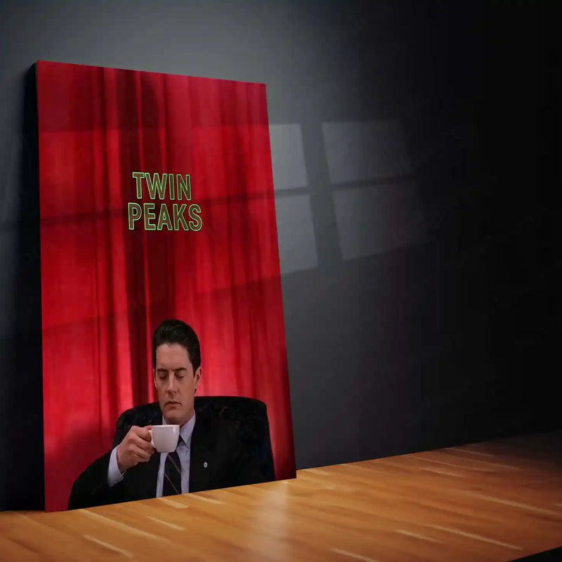 Movies & Series Metal Poster | Twin Peaks Metal Poster | Agent Cooper Coffee Scene Wall Art | Cult Classic Series Poster | Retro Mystery Decor - TURTLEWINGS 
