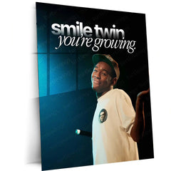 Quote Metal Poster | Tyler - The Creator Quote Metal Frame Wall Art | “Smile twin, you’re growing.” Motivation Poster | Premium Metal Frame - TURTLEWINGS 