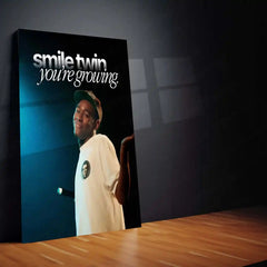 Quote Metal Poster | Tyler - The Creator Quote Metal Frame Wall Art | “Smile twin, you’re growing.” Motivation Poster | Premium Metal Frame - TURTLEWINGS 