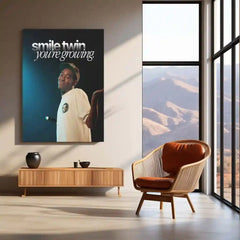 Quote Metal Poster | Tyler - The Creator Quote Metal Frame Wall Art | “Smile twin, you’re growing.” Motivation Poster | Premium Metal Frame - TURTLEWINGS 