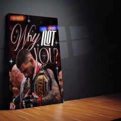 UFC Fighter Reflecting with Championship Belts Metal Poster | Warrior Mindset Wall Art