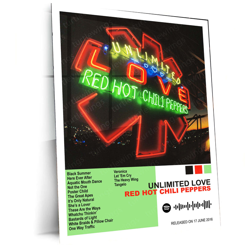 Red Hot Chili Peppers – Complete Album Collection | Set of 11 | Set of 8 | Set of 4 | Premium Metal Poster - TURTLEWINGS 