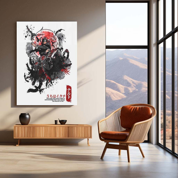 Anime Metal Poster | Uchiha Itachi – Dance of Crows Metal Poster | Naruto Shippuden Wall Frame