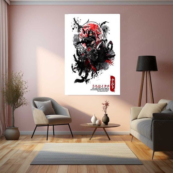 Anime Metal Poster | Uchiha Itachi – Dance of Crows Metal Poster | Naruto Shippuden Wall Frame