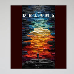 Dreams Metal Poster | Motivational Standing Figure Wall Art - TURTLEWINGS 