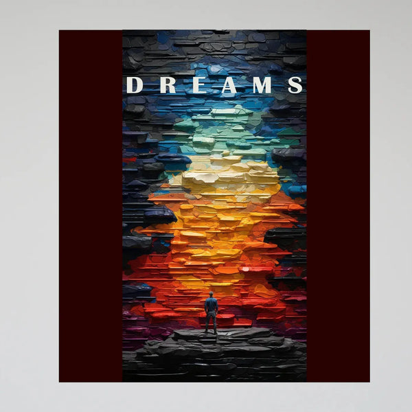 Dreams Metal Poster | Motivational Standing Figure Wall Art - TURTLEWINGS 