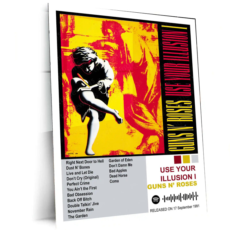 Guns N’ Roses Complete Collection | Set of 10 | Set of 8 | Set of 4 | Album Posters Metal Frames Hard Rock Legends. Raw Energy. Timeless Stage Power. - TURTLEWINGS 