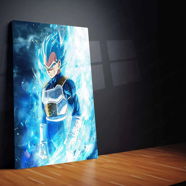 Vegeta Metal Poster – Saiyan Prince Wall Art | Dragon Ball Z Anime Decor - TURTLEWINGS 