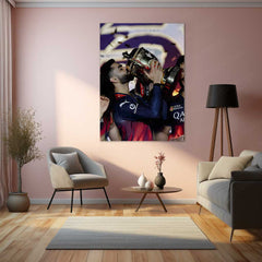 Cricket Metal Poster |🔥 Virat Kohli RCB Wins IPL Trophy 2025 – Historic Victory Metal Poster | Champion’s Wall Art 03