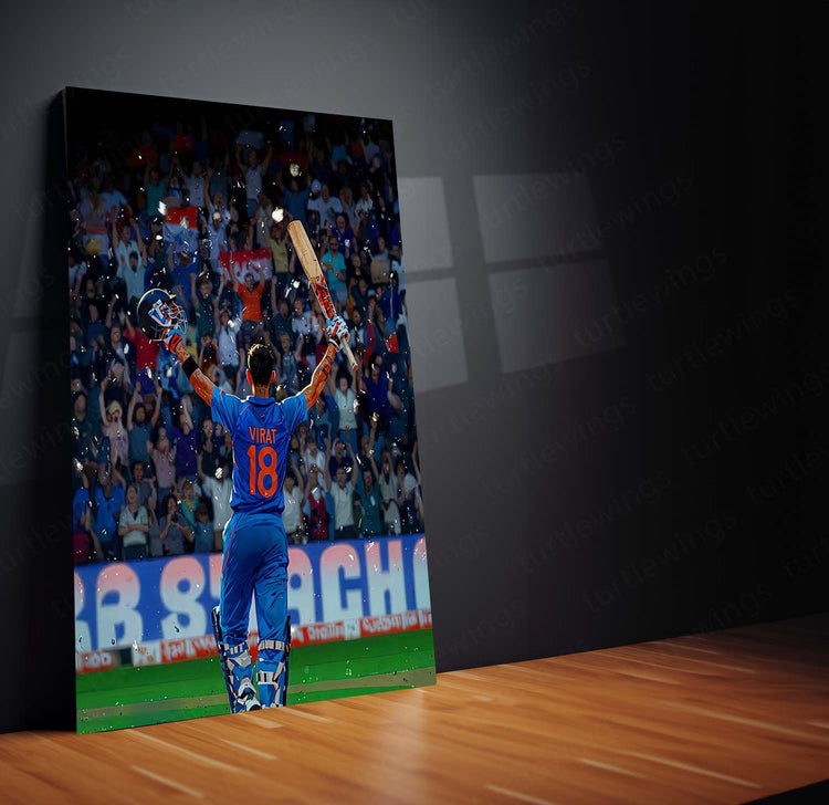 Cricket Metal Poster | Virat Kohli Metal Poster | Cricket Legend Wall Art