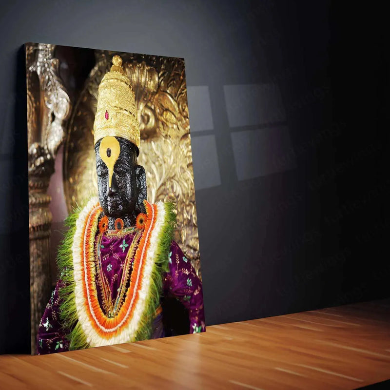Vitthal Metal Poster – Divine Pandharpur Vithoba Wall Art | Spiritual Hindu Decor - TURTLEWINGS 