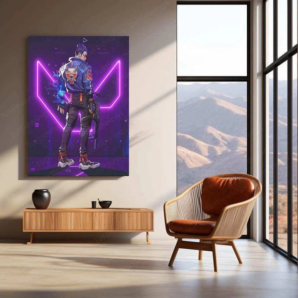 Valorant Neon LED Metal Poster 01 - TURTLEWINGS 
