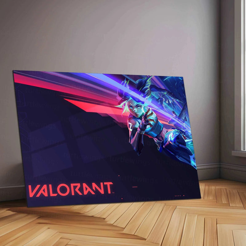Valorant Neon LED Metal Poster 02 - TURTLEWINGS 