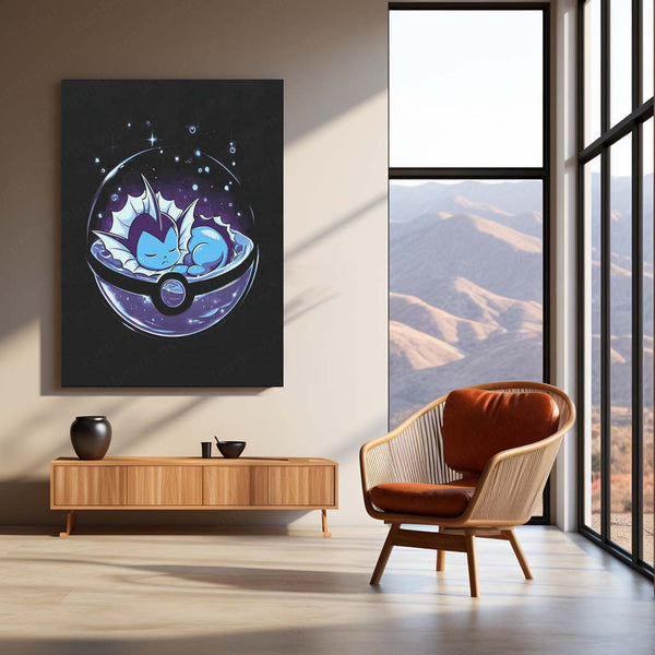 Vaporeon – Water-Type Pokémon Metal Frame Poster - TURTLEWINGS 