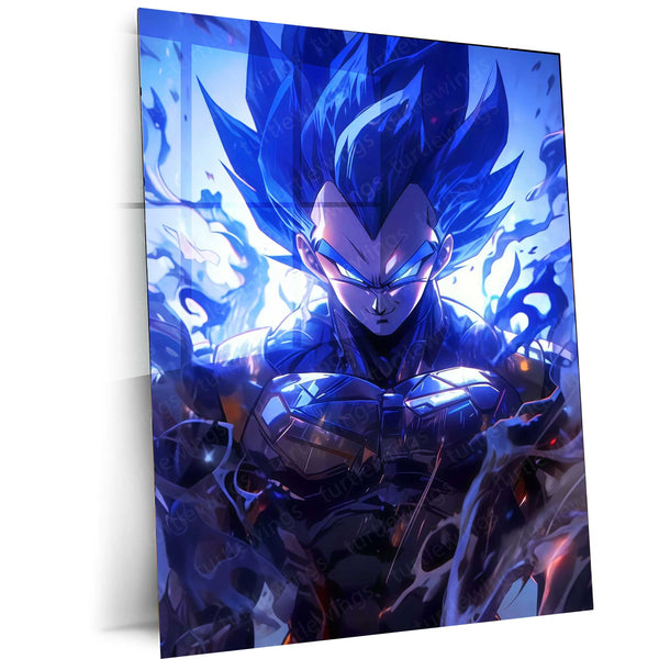 Vegeta – Dragon Ball Metal Poster | Saiyan Prince Wall Frame for DBZ/DBS Fans