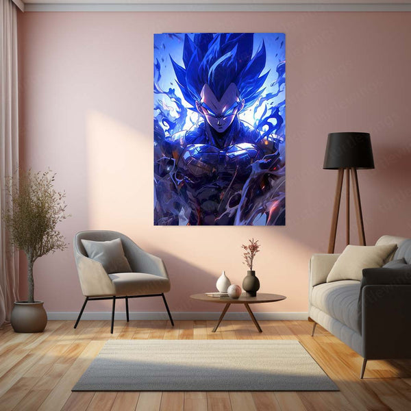 Vegeta – Dragon Ball Metal Poster | Saiyan Prince Wall Frame for DBZ/DBS Fans