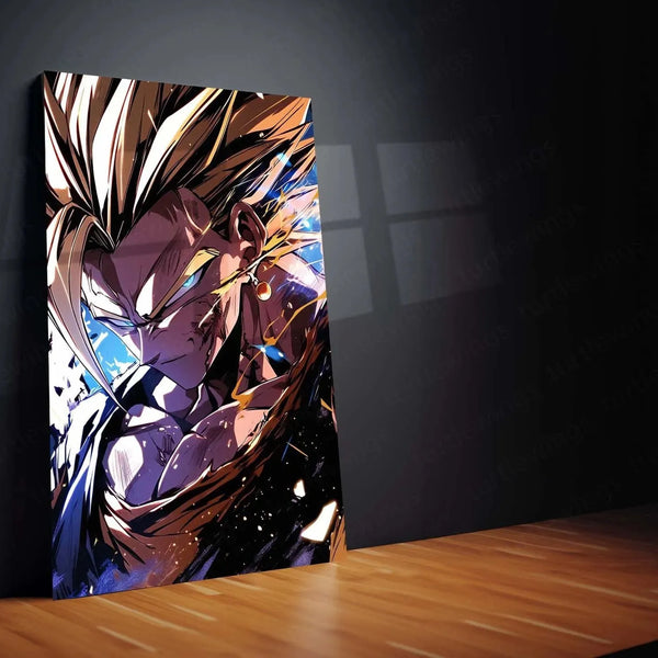 Vegito Dragon Ball Metal Poster | Super Saiyan Fusion Warrior Wall Art - TURTLEWINGS 
